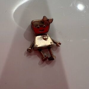 Pandora rose gold robot charm